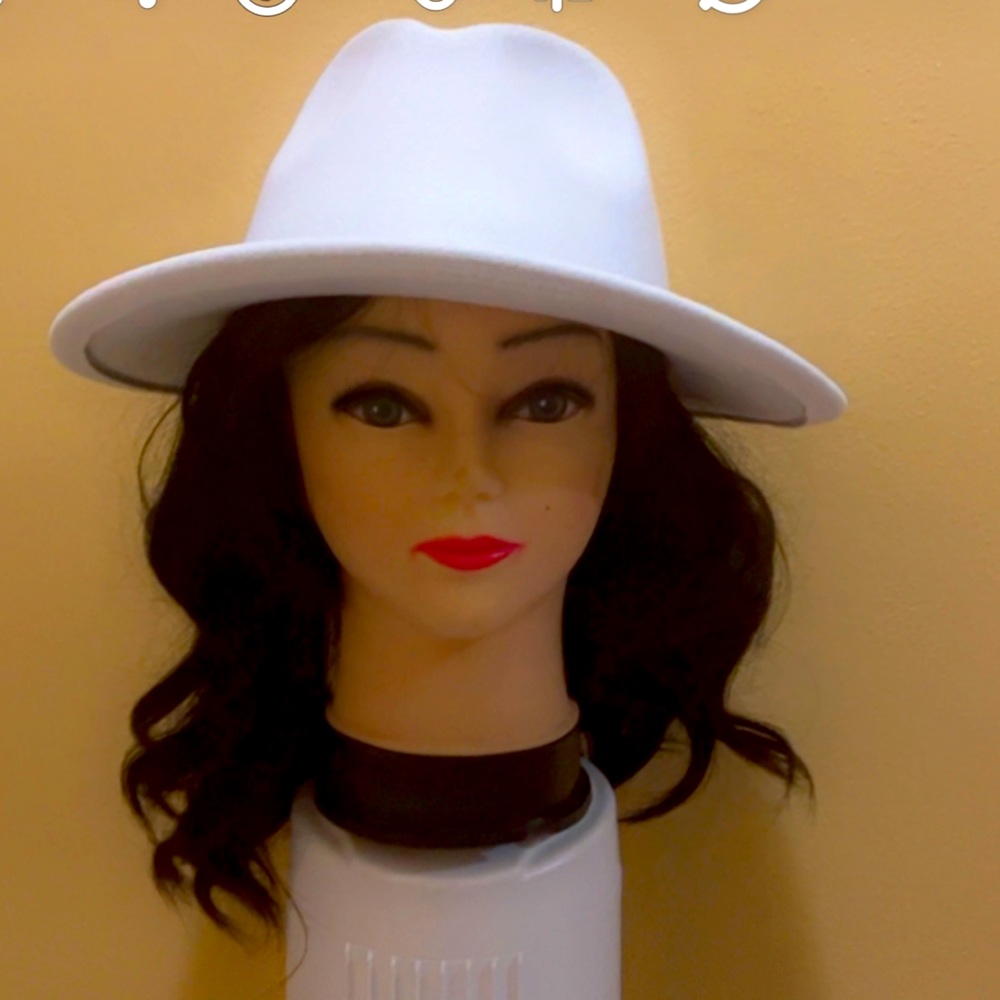 COG New York felt Panama hat leather trim white or black available new